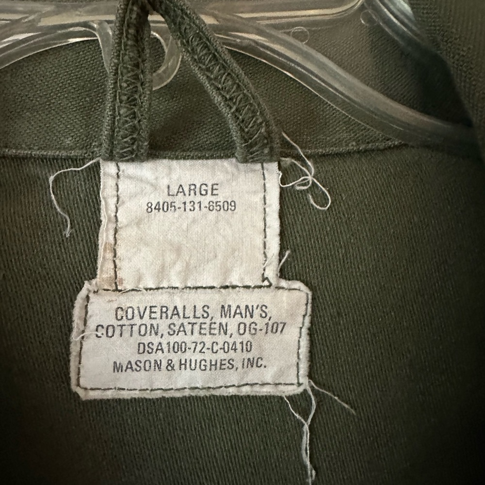 Vintage Mason & Hughes Inc. Coveralls Man’s Large. OG-107 1960’s I was told.